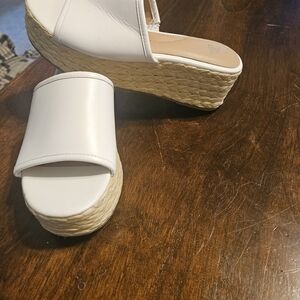 White Wedge Sandals